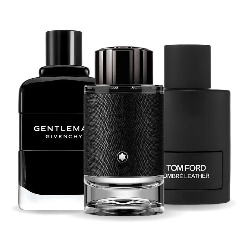 Sada 3 parfémů  perfumes Tom Ford Ombre Leather, Givenchy Gentleman, Montblanc Explorer 100ml