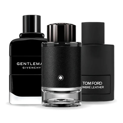 Sada 3 parfémů  perfumes Tom Ford Ombre Leather, Givenchy Gentleman, Montblanc Explorer 100ml