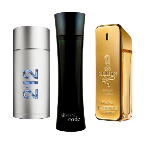 Sada 3 parfémů perfumes 212 Men NYC, Paco Rabanne One Million, Armani Code Homme 100ml